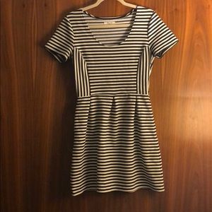 Black and white striped Madewell dress